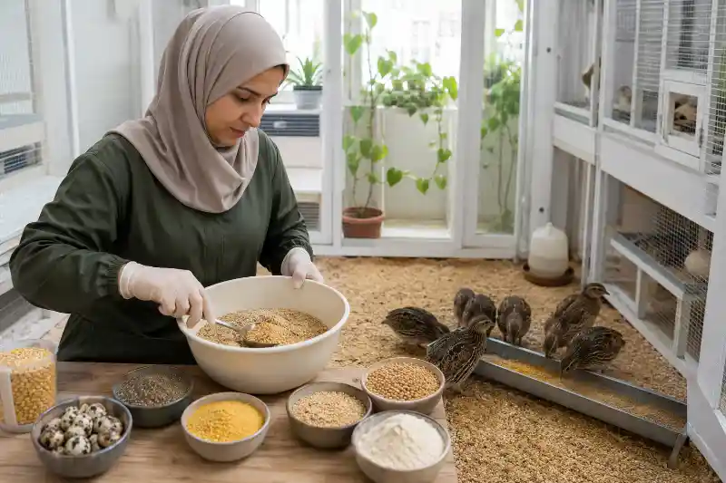 غذای بلدرچین خانگی