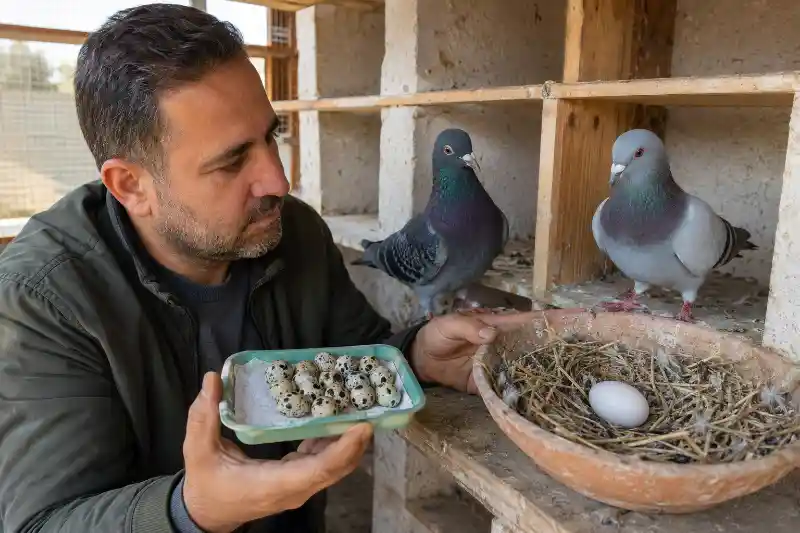 تخم بلدرچین برای کبوتر