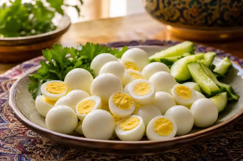 تخم بلدرچین آب پز