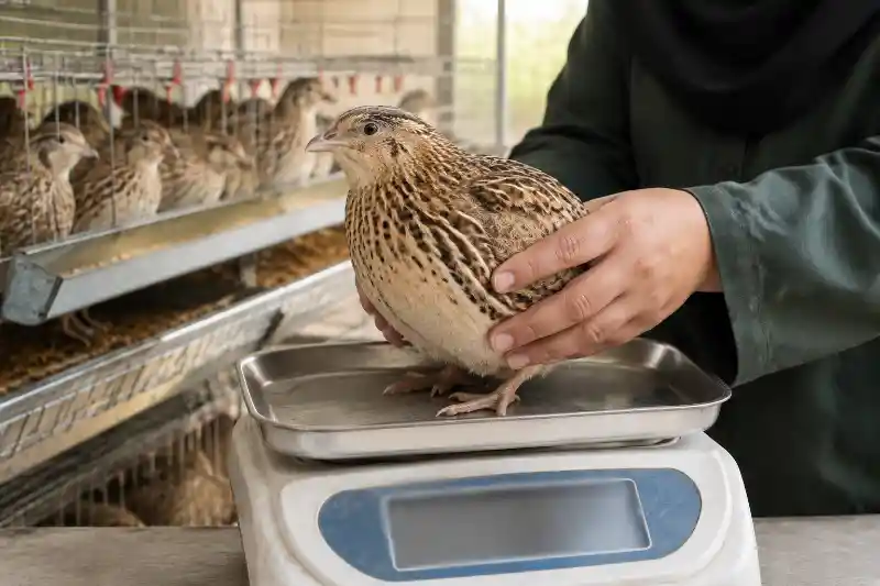وزن بلدرچین بالغ